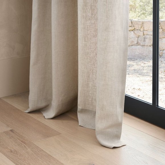 Pottery Barn Other Pottery Barn Emery Linen Curtains Dark Flax 0x96